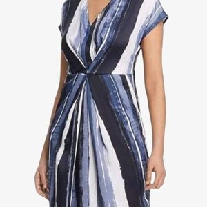 🍍3 For 50🍍Kenneth Cole New York Blue and White Sheath Midi Dress